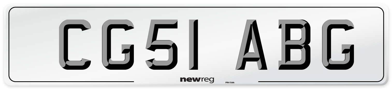 CG51 ABG Number Plate from New Reg